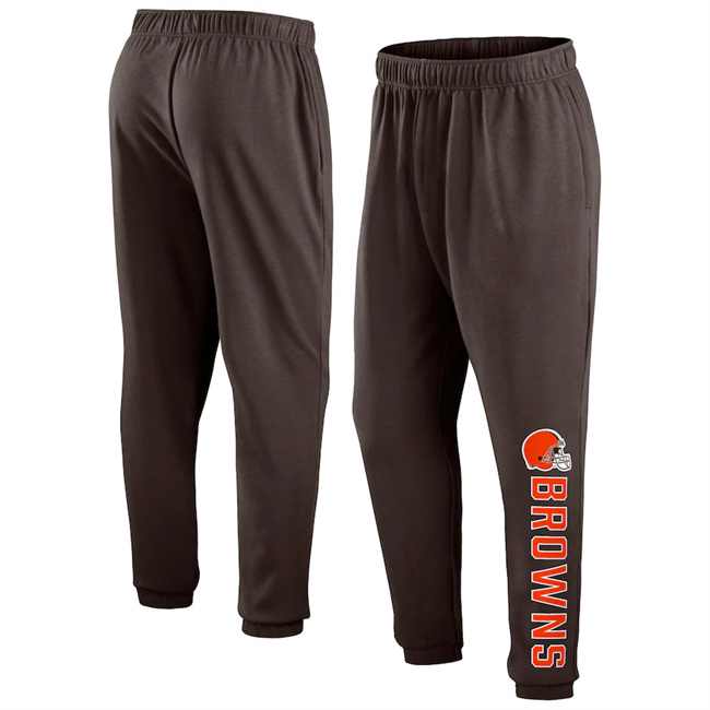 Men's Cleveland Browns Brown Chop Block Fleece Sweatpants